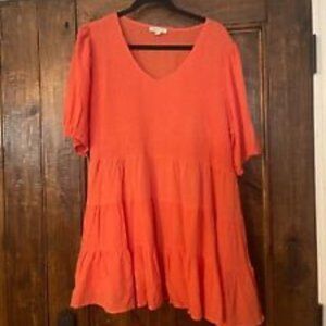 Plus Size Babydoll Blouse (2X) V-Neck